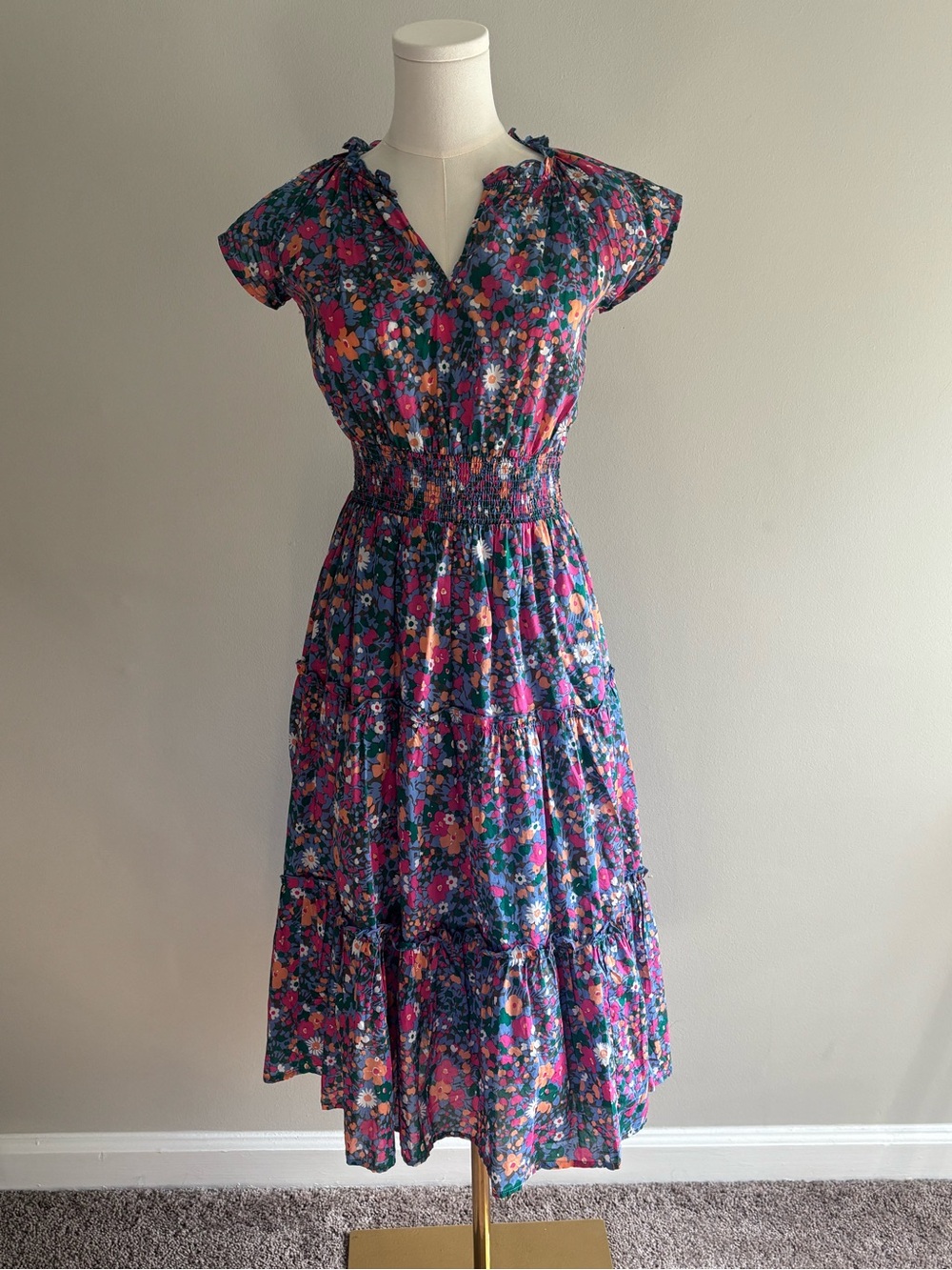 Rails Floral Midi Dress Sz XS